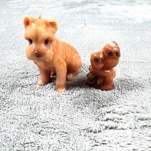 Vintage Novelty Candles Dog Puppy & Owl Figurine Wax Sculptures Collectible‎ Lot
